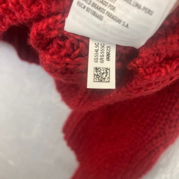 NWT American Eagle Cable Knit Oversized Slouchy Sweater Womens Small S Red Cozy - Picture 10 of 11